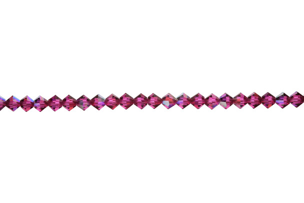 Swarovski Crystal Fuchsia AB 5328 4mm Bicones