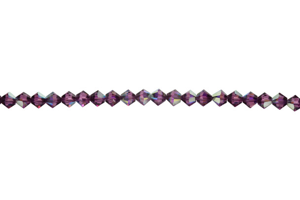 Swarovski Crystal Amethyst AB 5328 4mm Bicones