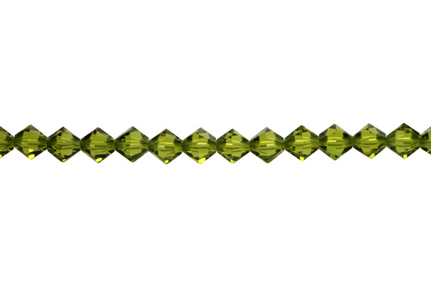 Swarovski Crystal Olivine 5328 6mm Bicones