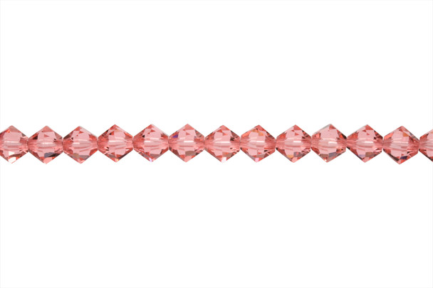 Swarovski Crystal Rose Peach 5328 6mm Bicones