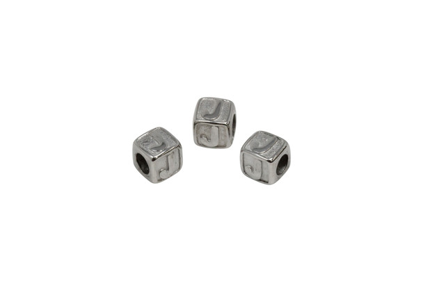 Stainless Steel 8mm "J" Letter Bead