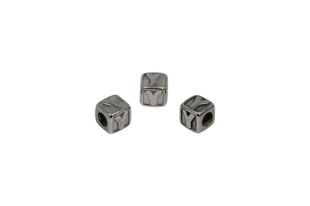 Stainless Steel 8mm "Y" Letter Bead