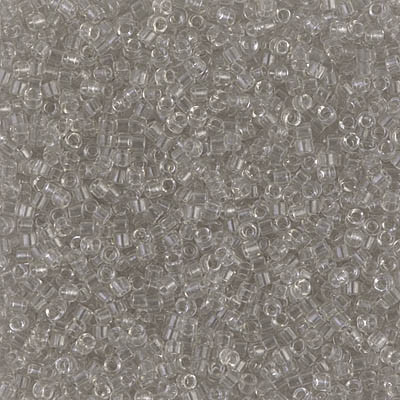 Delicas Size 11 Miyuki Seed Beads -- 1111 Grey Mist Transparent