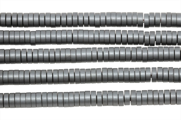 Hematite Matte 2x6mm Heishi