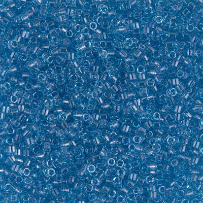 Delicas Size 11 Miyuki Seed Beads -- 113 Transparent Blue Luster
