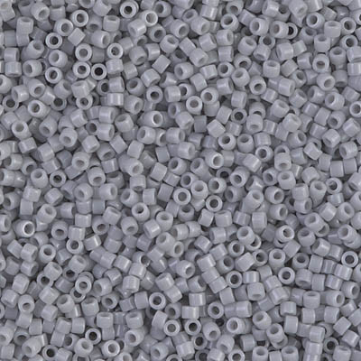 Delicas Size 11 Miyuki Seed Beads -- 1139 Ghost Grey Opaque