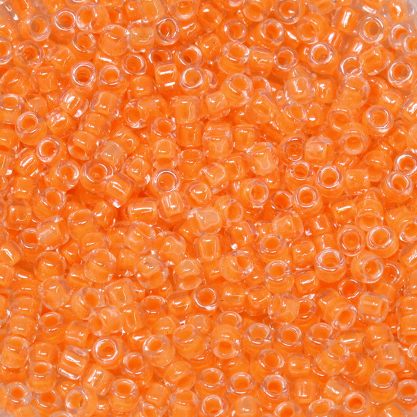 Size 8 Matsuno Seed Beads -- 205 Neon Orange