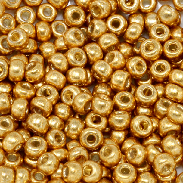 Size 6 Miyuki Seed Beads -- D4203 Duracoat Galvanized Deep Gold