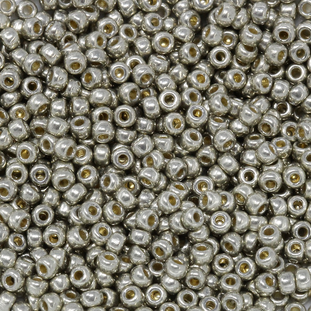 Size 8 Miyuki Seed Beads -- D4221 Duracoat Galvanized Light Smokey Pewter