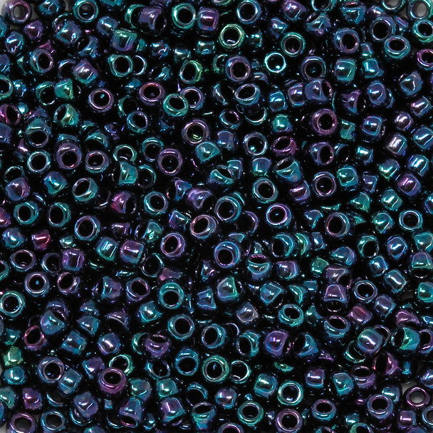 Size 8 Toho Seed Beads -- 460E Metallic Blue Teal Iris