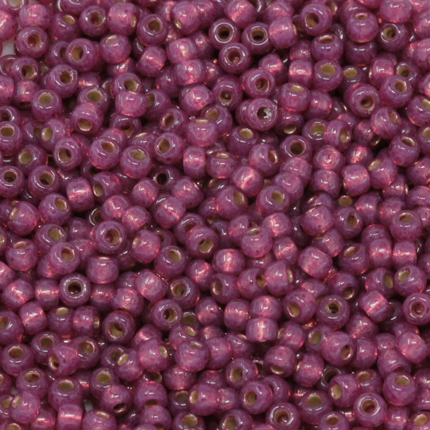 Size 8 Miyuki Seed Beads -- D4247 Duracoat Fuchsia Silver Lined