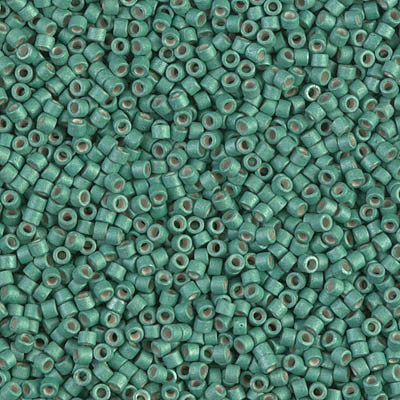 Delicas Size 11 Miyuki Seed Beads -- 1171 Galvanized Dark Mint Matte