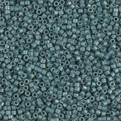 Delicas Size 11 Miyuki Seed Beads -- 1172 Galvanized Dark Aqua Matte