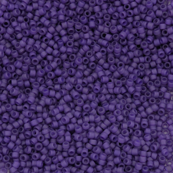 Size 15 Matsuno Seed Beads -- F399J Amethyst / Dark Purple Lined Matte