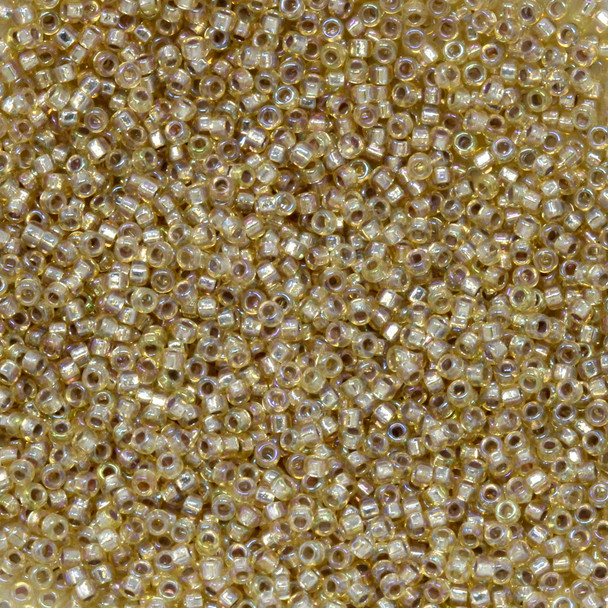 Size 15 Miyuki Seed Bead -- 634A Light Gold AB / Silver Lined