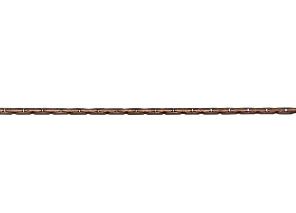 Antique Copper 0.7mm Beading Chain - Sold By 6 inches