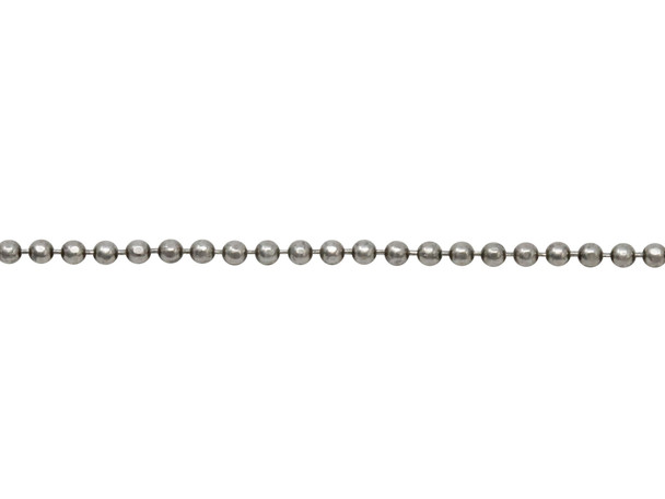 Antique Silver 1.5mm Diamond Cut Ball Chain - Sold By 6 Inches