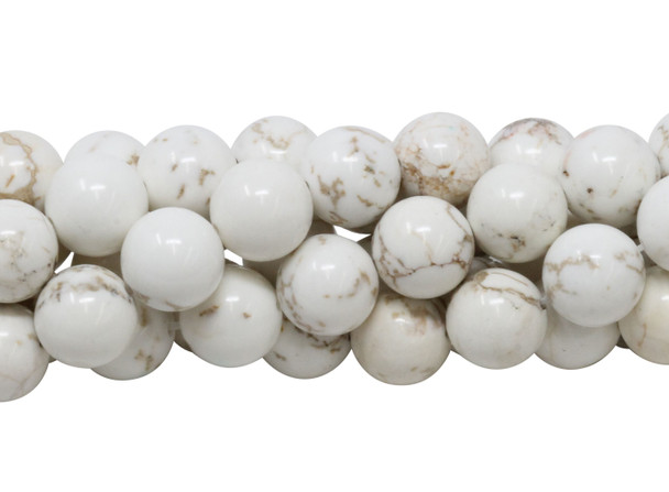 Howlite Natural Polished 12mm Round