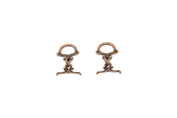 Copper Plated 11.75x12.75mm Keepsake Toggle Bar and Eye