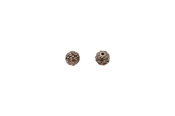 Copper Plated 7x7.25mm Casbah Round Bead