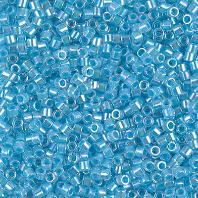 Delicas Size 10 Miyuki Seed Beads -- 057 Sky Blue AB Lined