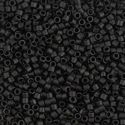 Delicas Size 10 Miyuki Seed Beads -- 310 Black Matte