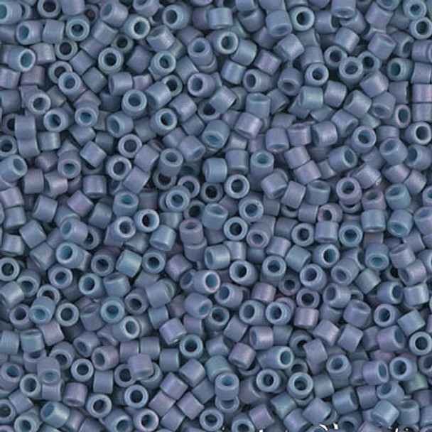 Delicas Size 10 Miyuki Seed Beads -- 376 Metallic Light Grey Blue Matte