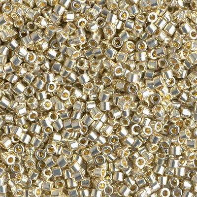 Delicas Size 10 Miyuki Seed Beads -- 1831 Duracoat Galvanized Silver