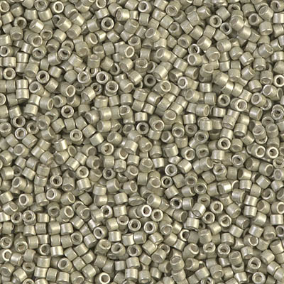Delicas Size 11 Miyuki Seed Beads -- 1181 Galvanized Aloe Semi Matte