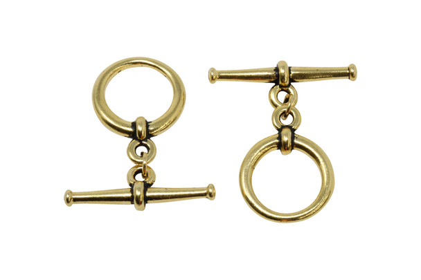 Tapered Toggle Bar and Eye - Gold Plated