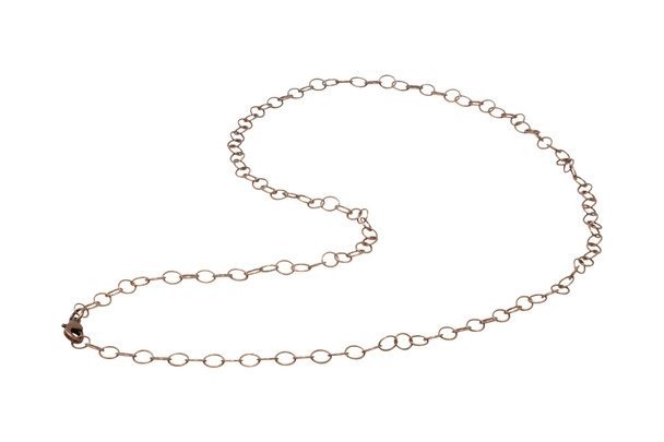 Antique Copper 24" Cable Link Chain With Trigger Clasp