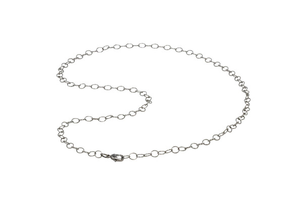 Gunmetal 24" Cable Link Chain With Trigger Clasp