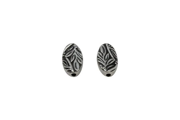 Botanical Bead - Pewter Plated