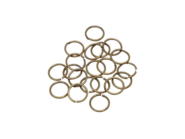 Antique Brass 10mm Round 18 Gauge OPEN Jump Rings - 20 Pieces