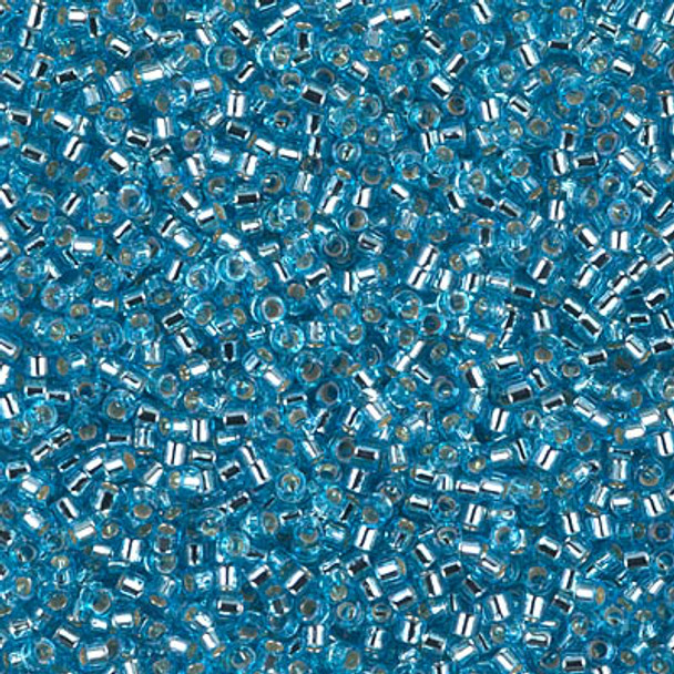 Delicas Size 11 Miyuki Seed Beads -- 1209 Ocean Blue / Silver Lined
