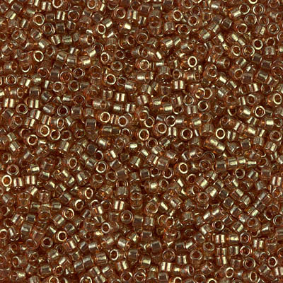 Delicas Size 11 Miyuki Seed Beads -- 121 Dark Topaz Gold Luster