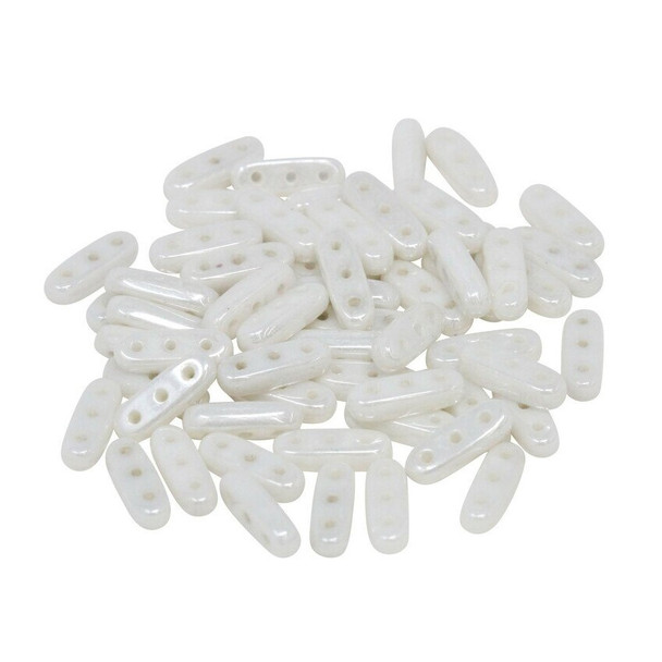 CzechMates® Beam Beads -- Opaque White Luster