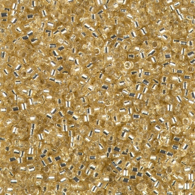 Delicas Size 11 Miyuki Seed Beads -- 1212 Crystal Ivory / Silver Lined