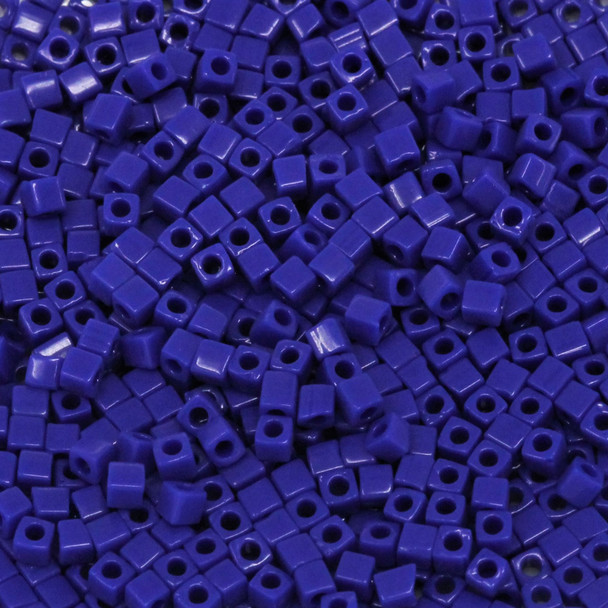 1.8mm Miyuki Cube Seed Beads -- Opaque Cobalt