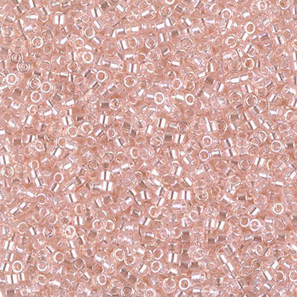 Delicas Size 11 Miyuki Seed Beads -- 1223 Transparent Pink Mist Luster