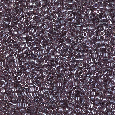 Delicas Size 11 Miyuki Seed Beads -- 1224 Transparent Mauve Luster