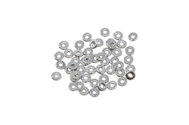 White Bronze Plated 4mm Kenyan - 50 Pieces