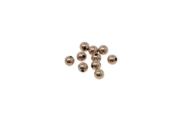 14K Rose Gold Filled 4mm Round Beads - 10 Pieces