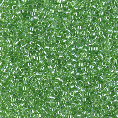 Delicas Size 11 Miyuki Seed Beads -- 1226 Transparent Lime Luster
