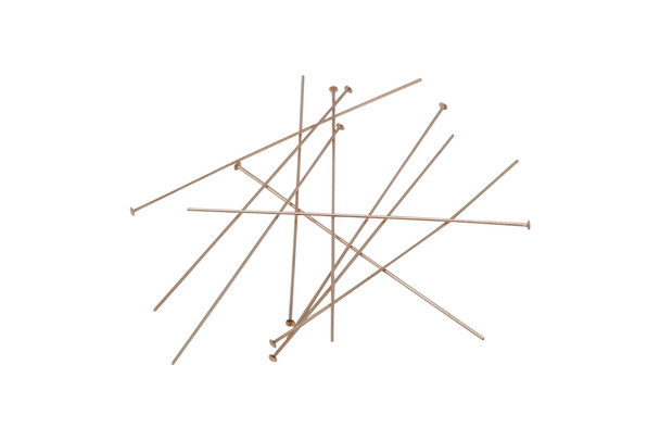14K Rose Gold Filled 2" Long 24 Gauge Head Pins - 10 Pieces