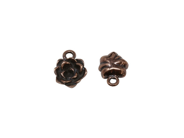 Copper Plated 11.8x15.2mm Succulent Charm