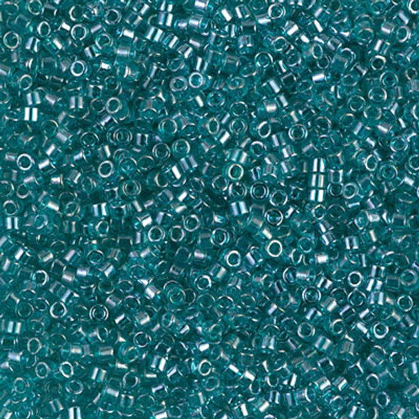 Delicas Size 11 Miyuki Seed Beads -- 1228 Transparent Caribbean Teal Luster