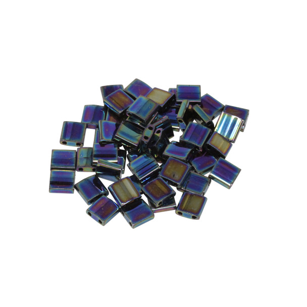 5mm Tila Beads -- Medium Blue Iris