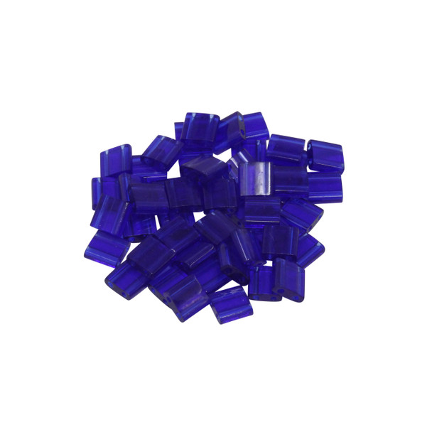 5mm Tila Beads -- Transparent Cobalt