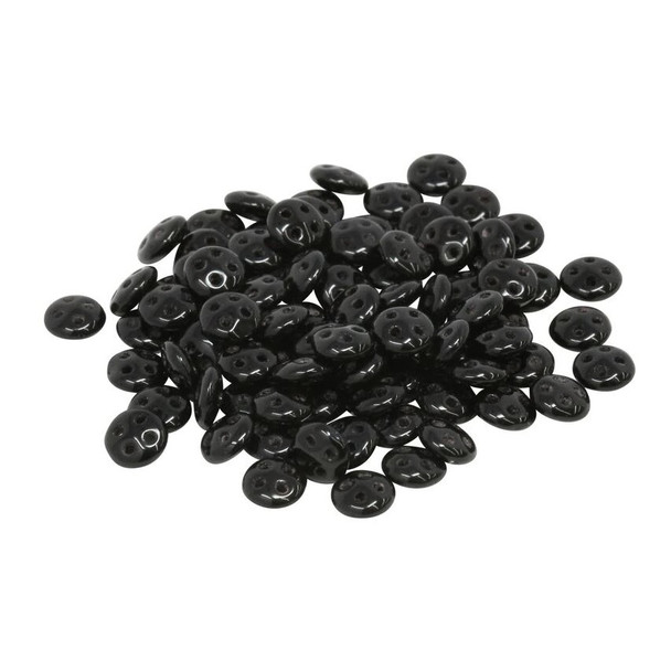 CzechMates® QuadraLentil Beads -- Jet
